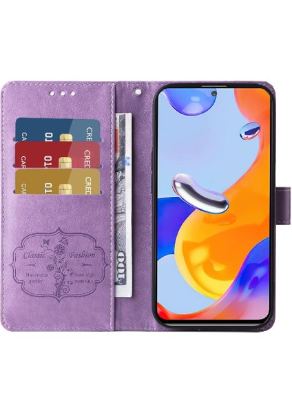 Xiaomi Redmi Not 12 Için Flip Case Pro 4g Çiçek Cardyuvaları Flip Deri (Yurt Dışından)