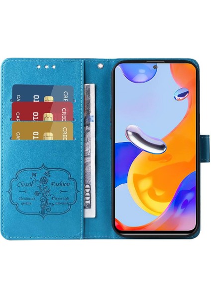 Xiaomi Redmi Not 12 Için Flip Case Pro 4g Çiçek Cardyuvaları Flip Deri (Yurt Dışından)