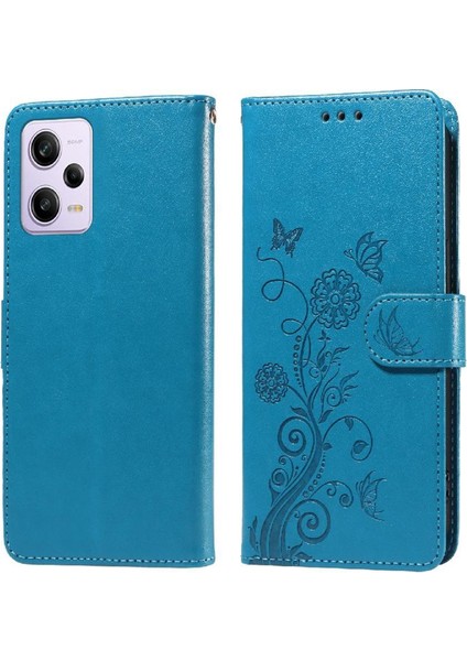 Xiaomi Redmi Not 12 Için Flip Case Pro Artı Flip Kart Yuvaları Deri Çiçek (Yurt Dışından)
