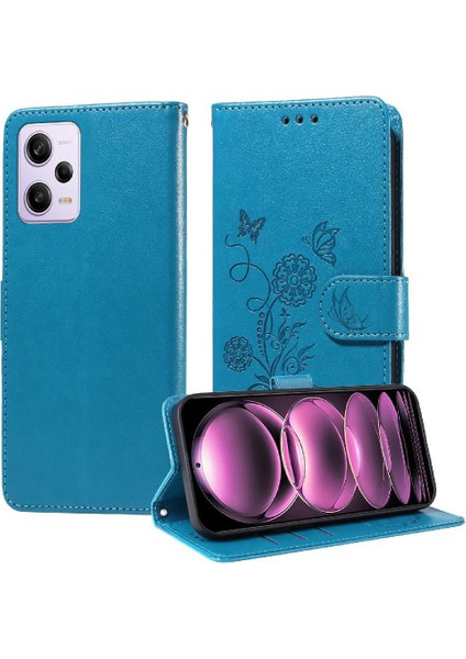Xiaomi Redmi Not 12 Için Flip Case Pro Artı Flip Kart Yuvaları Deri Çiçek (Yurt Dışından)