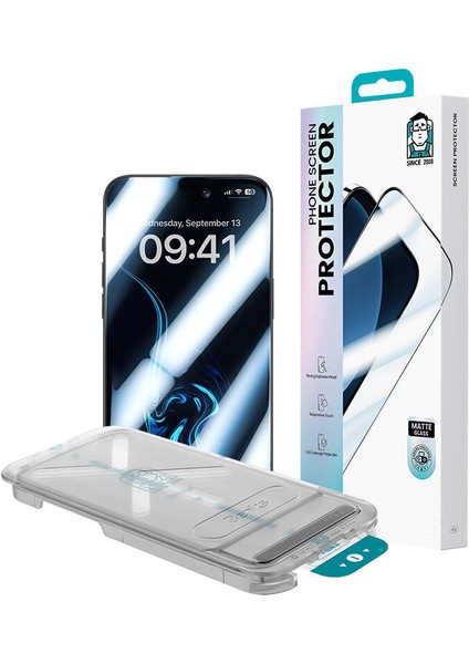 Apple iPhone 15 Uyumlu Joytouch Oyunculara Özel Mat Ekran Koruyucu Uygulama Aparatlı
