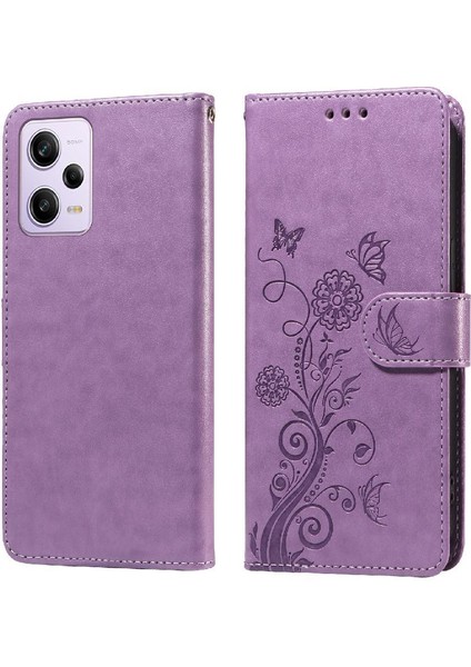 Xiaomi Redmi Not 12 Için Flip Case Pro Artı Flip Kart Yuvaları Deri Çiçek (Yurt Dışından)