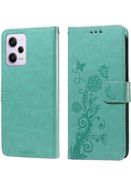 Xiaomi Redmi Not 12 Için Flip Case Pro Artı Flip Kart Yuvaları Deri Çiçek (Yurt Dışından)