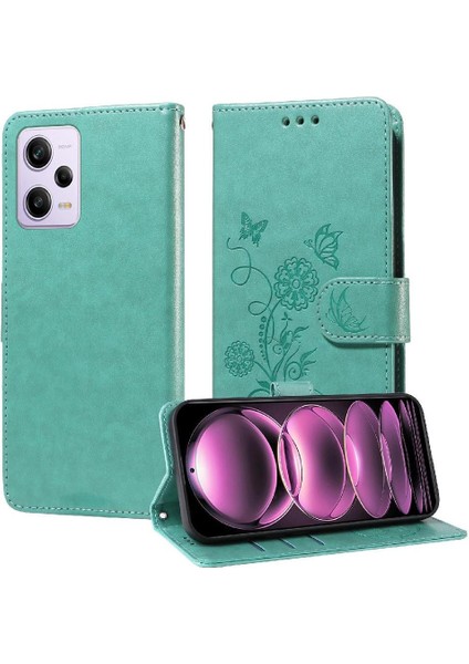 Xiaomi Redmi Not 12 Için Flip Case Pro Artı Flip Kart Yuvaları Deri Çiçek (Yurt Dışından)