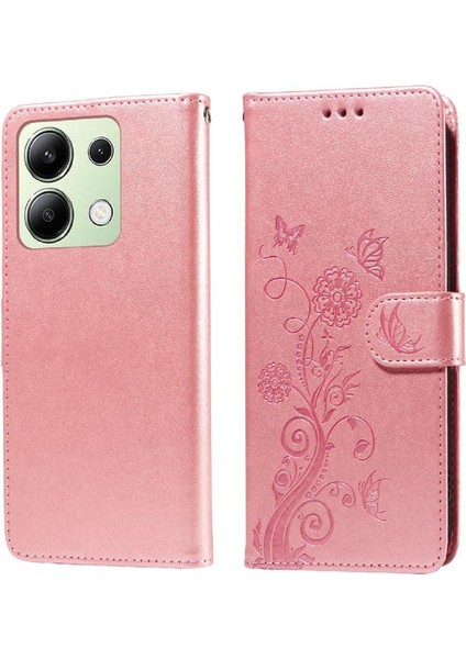 Xiaomi Redmi Not 13 Için Flip Case 4g Cardyuvaları Flip Deri Çiçek (Yurt Dışından)
