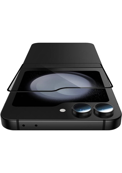 Galaxy Z Flip 6 Uyumlu Glass Warrior Hd Cam Ekran Koruyucu Uygulama Aparatlı