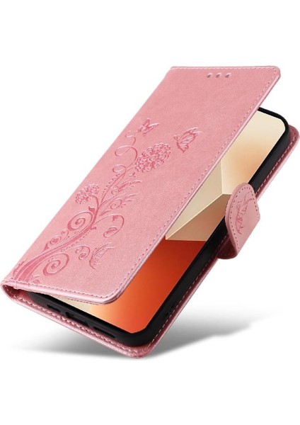 Xiaomi Redmi Not 13 Için Flip Case 5g Çiçek Cardyuvaları Flip Deri (Yurt Dışından)