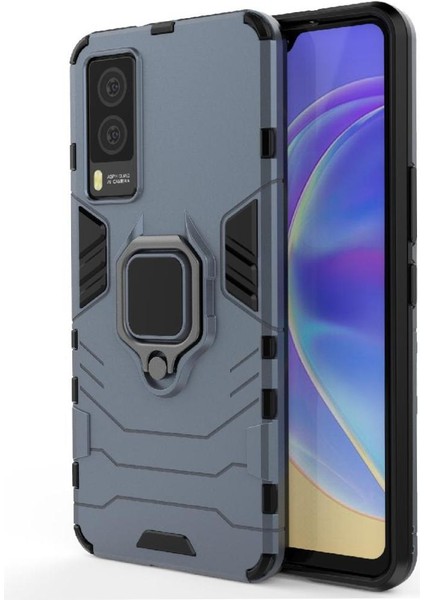 Vivo V21E 5g Askeri Sınıf Koruma Için Halka Araç Montaj Kickstand Durumda (Yurt Dışından) modelleri