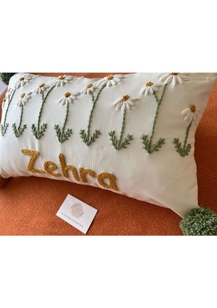 İsimli Bebek Takı Yastığı Dekoratif Yastık Kılıfı Punch Nakışlı Içi DOLGUSUZ-30 x 50 fiyatları