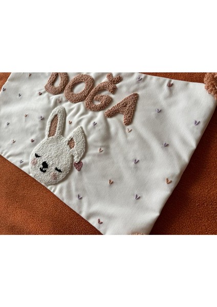 İsimli Bebek Takı Yastığı Dekoratif Yastık Kılıfı Punch Nakışlı Içi DOLGUSUZ-30 x 50 fiyatları