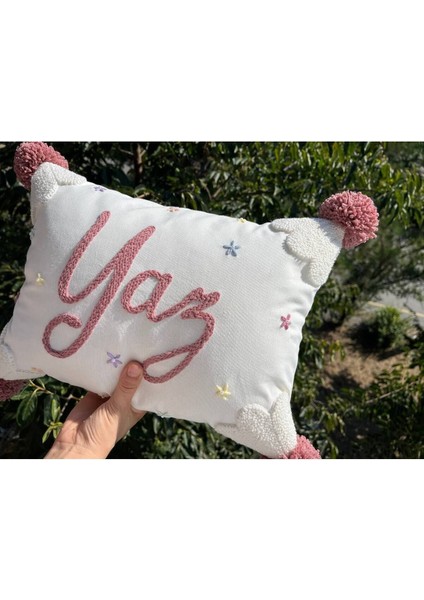 İsimli Bebek Takı Yastığı Dekoratif Yastık Kılıfı Punch Nakışlı Içi DOLGUSUZ-30 x 50 fiyatları