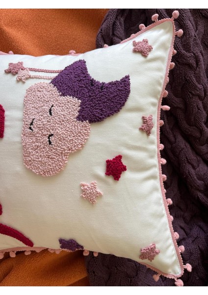 İsimli Bebek Takı Yastığı Dekoratif Yastık Kılıfı Punch Nakışlı Içi DOLGUSUZ-40 x 40 fiyatları