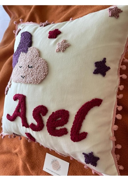 İsimli Bebek Takı Yastığı Dekoratif Yastık Kılıfı Punch Nakışlı Içi DOLGUSUZ-40 x 40 modelleri