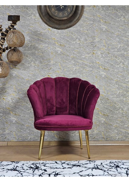 Tekli Papatya Çay Seti Koltuk Gold Sivriltme Ayak, Balkon, Salon, Ofis, Koltuk Takımı, Tekli Berjer