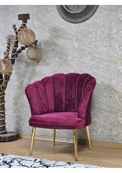 Tekli Papatya Çay Seti Koltuk Gold Sivriltme Ayak, Balkon, Salon, Ofis, Koltuk Takımı, Tekli Berjer