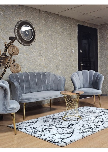 Papatya Çay Seti Koltuk Takımı Gold Sivriltme Ayak, Balkon, Salon, Ofis, Cafe Koltuk Takımı indirimleri