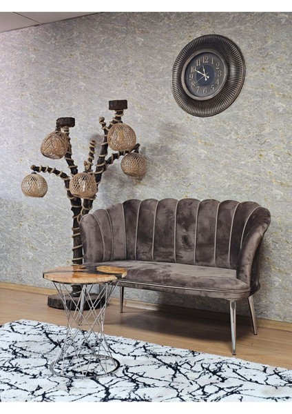 Ikili Papatya Çay Seti Koltuk Krom Sivriltme Ayak, Balkon, Salon, Ofis, Koltuk Takımı, Ikili Berjer modelleri