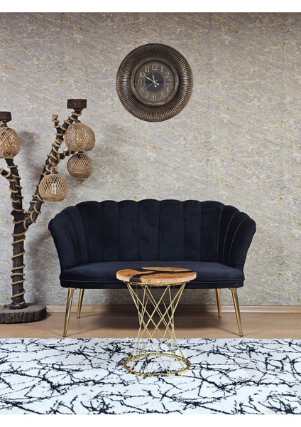 Ikili Papatya Çay Seti Koltuk Gold Sivriltme Ayak, Balkon, Salon, Ofis, Koltuk Takımı, Ikili Berjer