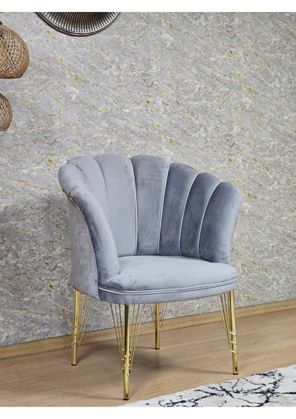 Tekli Gold Kaplama Tel Ayak Papatya Çay Seti Koltuk Takımı , Balkon, Salon, Ofis, Cafe Koltuk Takımı