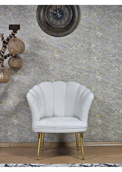 Tekli Papatya Çay Seti Koltuk Gold Sivriltme Ayak, Balkon, Salon, Ofis, Koltuk Takımı, Tekli Berjer