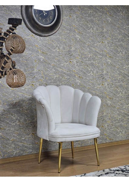 Tekli Papatya Çay Seti Koltuk Gold Sivriltme Ayak, Balkon, Salon, Ofis, Koltuk Takımı, Tekli Berjer