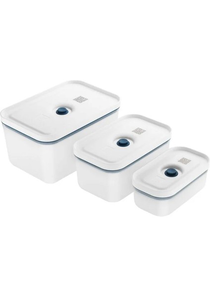 Zwilling Fresh & Save Vakumlu Saklama Kabı Seti S/M/L Yarı Şeffaf-Akdeniz Mavisi