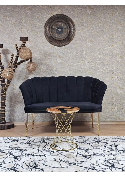 Ikili Gold Kaplama Tel Ayak Papatya Çay Seti Koltuk Takımı , Balkon, Salon, Ofis, Cafe Koltuk Takımı
