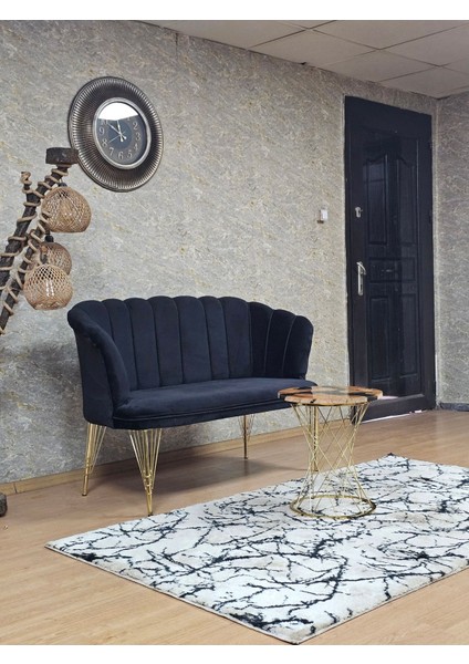 Ikili Gold Kaplama Tel Ayak Papatya Çay Seti Koltuk Takımı , Balkon, Salon, Ofis, Cafe Koltuk Takımı