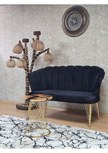 Ikili Gold Kaplama Tel Ayak Papatya Çay Seti Koltuk Takımı , Balkon, Salon, Ofis, Cafe Koltuk Takımı
