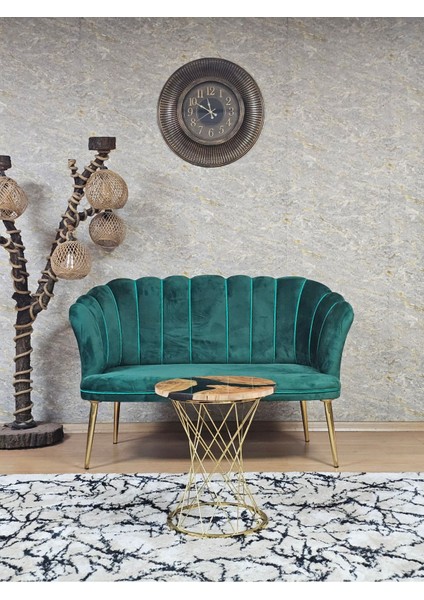 Ikili Papatya Çay Seti Koltuk Gold Sivriltme Ayak, Balkon, Salon, Ofis, Koltuk Takımı, Ikili Berjer