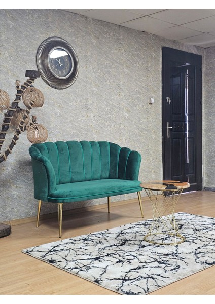 Ikili Papatya Çay Seti Koltuk Gold Sivriltme Ayak, Balkon, Salon, Ofis, Koltuk Takımı, Ikili Berjer