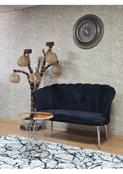 Ikili Papatya Çay Seti Koltuk Krom Sivriltme Ayak, Balkon, Salon, Ofis, Koltuk Takımı, Ikili Berjer