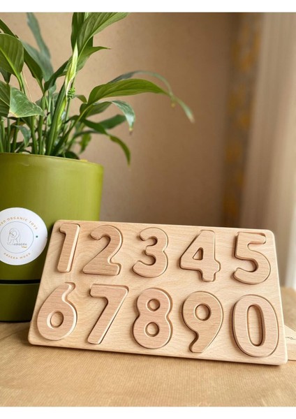 Rakam Puzzle (Ahşap Eğitici Oyuncak, Rakam Bultak) Montessori Eğitici