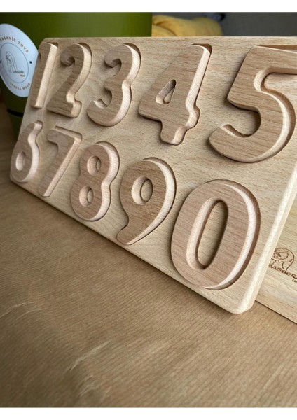 Rakam Puzzle (Ahşap Eğitici Oyuncak, Rakam Bultak) Montessori Eğitici