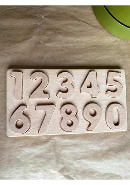 Rakam Puzzle (Ahşap Eğitici Oyuncak, Rakam Bultak) Montessori Eğitici