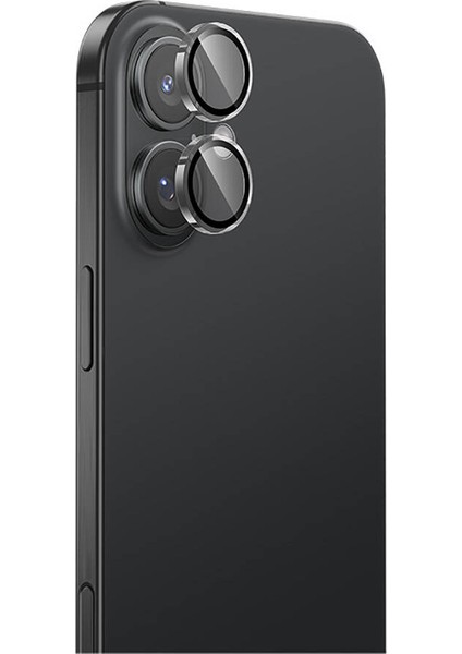 Apple iPhone 16 Uyumlu Ar Glass Warrior Transparan Premium Cam Kamera Lens Koruyucu Şeffaf