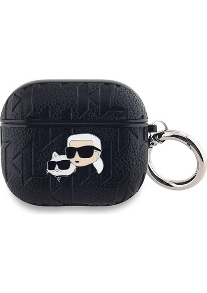 Air Pod 3.nesil Uyumlu Kılıf Orjinal Lisanslı Monogram Silikon Siyah
