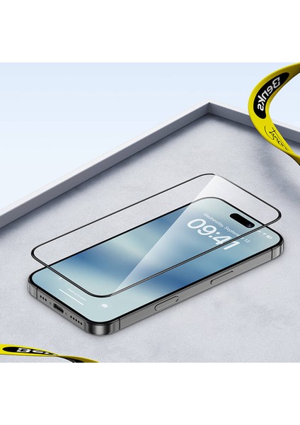 Apple iPhone 14 Pro Max Uyumlu Ultra Shield 0.4mm Ekran Koruyucu Uygulama Aparatlı
