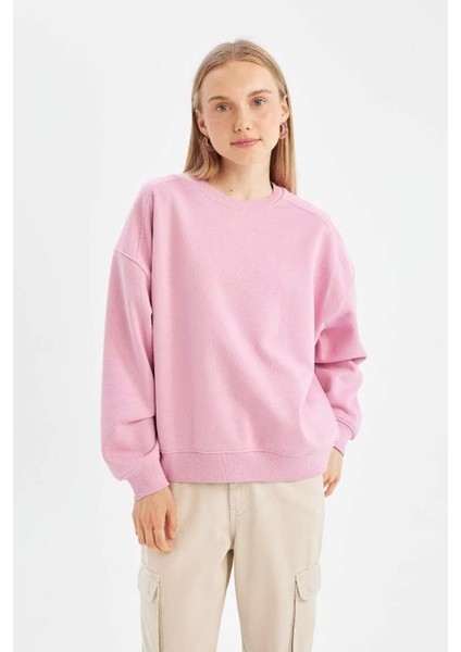 Kadın Sweatshirt Pembe A4177AX/PN450