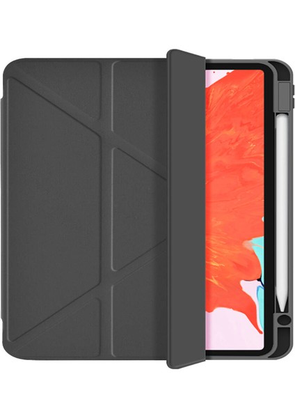 iPad Pro 11 2020 2.nesil Uyumlu Wiwu 360 Dönebilen Standlı Magnetik Koruyucu Tablet Kılıfı Siyah