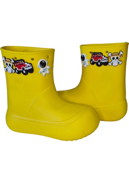 Sarı Yağmur Botu + Giraffe Çoraplı Set modelleri
