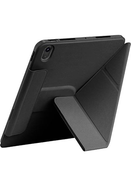 iPad Air 10.9 2020 4.nesil Uyumlu Wiwu 360 Dönebilen Standlı Magnetik Koruyucu Tablet Kılıfı Siyah
