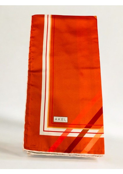 Alfa Twill Eşarp Çizgili Zigzag Desen Ebat 95 x 95