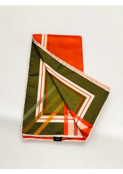 Alfa Twill Eşarp Çizgili Zigzag Desen Ebat 95 x 95 fiyatları
