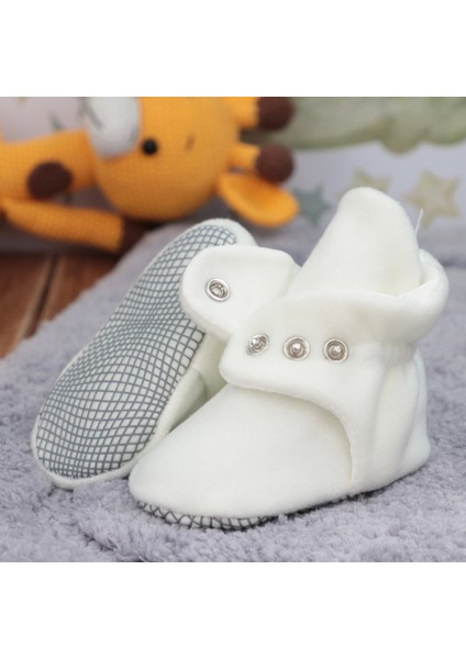 Polar Bebek Pandufu, Kaydırmaz Taban, Organik Pamuk Astarlı, İlk Adım Ev Patiği, Beyaz fiyatları