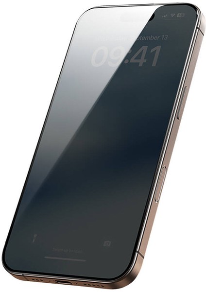 Apple iPhone 16 Pro Uyumlu Hayalet Ekran Koruyucu Ultra Shield 0.3mm Privacy Uygulama Aparatlı