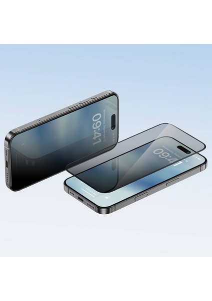 Apple iPhone 15 Uyumlu Ultra Shield 0.4mm Privacy Hayalet Ekran Koruyucu Uygulama Aparatlı