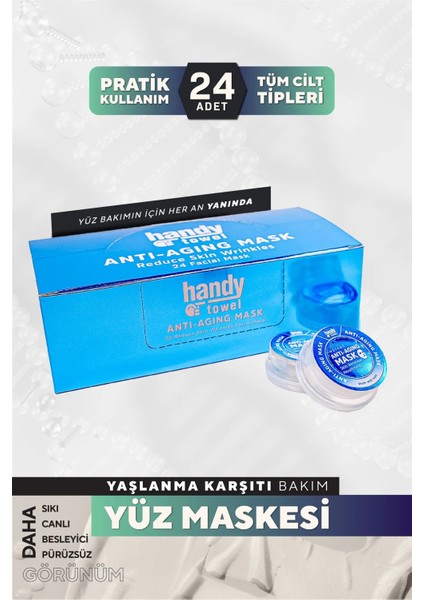 Yaşlanma Karşıtı Yüz Bakım Maskesi 24 Adet
