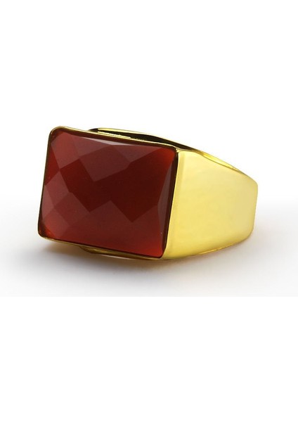 Akik Taşlı Altın Erkek Yüzük 67796