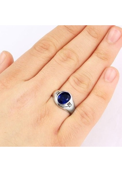 Safir ve Pırlanta Erkek Yüzük 63910